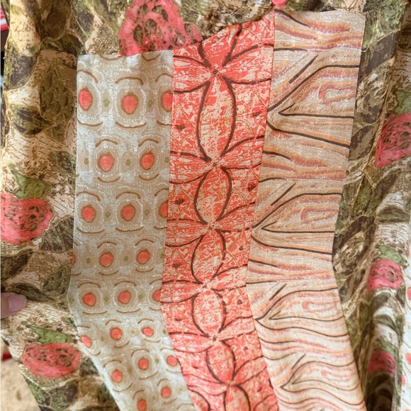 Vintage bandolino Patchwork Midi Dress~ Size 6 - Picture 3 of 4